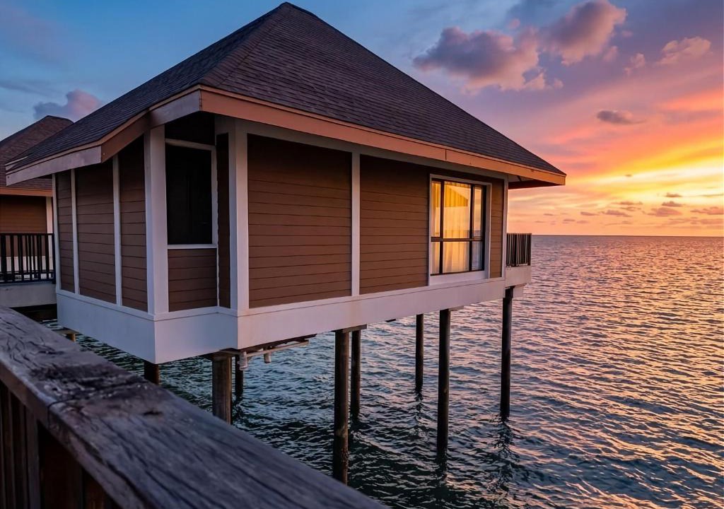Sungai Pelek Hotel | 2 Bedroom & Study over Water Ivory Villa, Open Sea, Golden Palm Tree, Malaysia