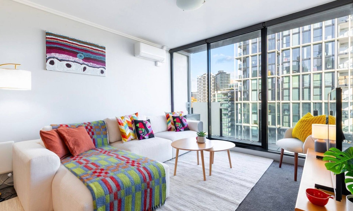 South Melbourne Apartment | Colourful Comfort 1BR w Pool Gym & Reformer
