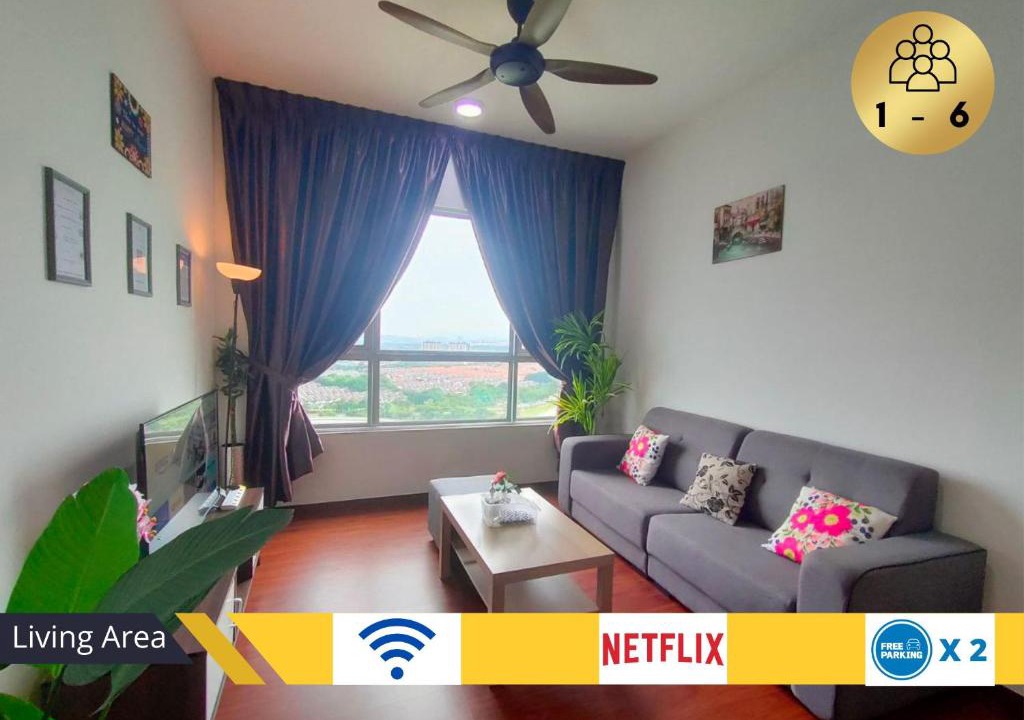 Shah Alam Apartment | #GA4, Comfy 2R2B Modern High-Floor Retreat