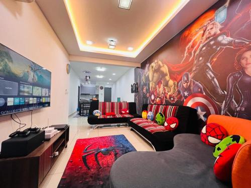 Bandar Perda Apartment | Marvel Nest- 3bedroom-Poolview-10pax