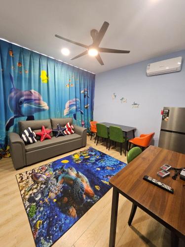 Pusat Komersil Lee Ling Apartment | Matang Centre, SeaWorld Theme, Walk Up 1st Flr APT