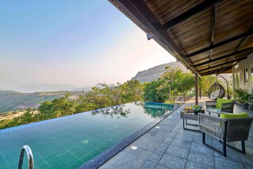 Kadadhe Villa | SaffronStays Blissfort - 5BHK Villa in Pawna with Infinity Pool, Games Room & Valley Views