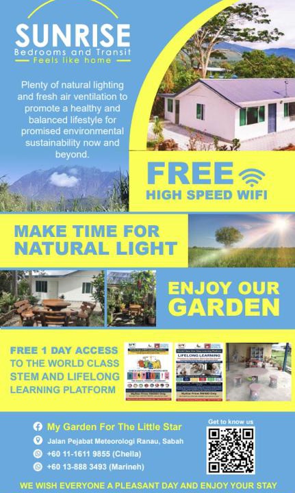 Ranau House | Sunrise Bedrooms and Transit