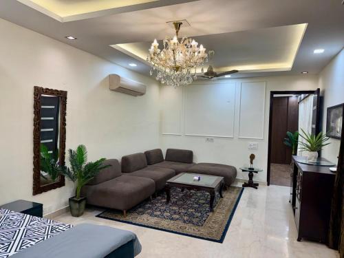 Lajpat Nagar Apartment | The Bageecha 2BR Suite with Lift & Terrace Garden