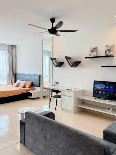 Kampung Bukit Dukong Apartment | WHITE TILES 2人名宿, LANDMARK2, Sg Long, Kajang, FREE WIFI, QUIET SPACE, NICE VIEW