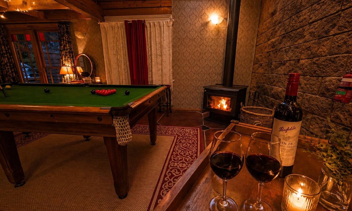 Berridale Apartment | Winter hideaway loft style unit with Fireplace, Billiard table and Bath.