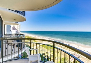 Oceanfront Condo W Balcony/ King Bed Meridian Plaza in Myrtle Beach