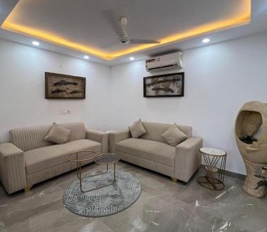 Chhatarpur Apartment | 1202 , Rooftop , Cozy Cave 2BHK with Pvt Theatre
