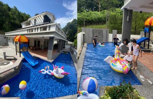 Darat House | 35PAX 9BR Villa with Kids swimming Pool, KTV, BBQ n Pool Tables near SPICE Arena Penang 9800 SQFT