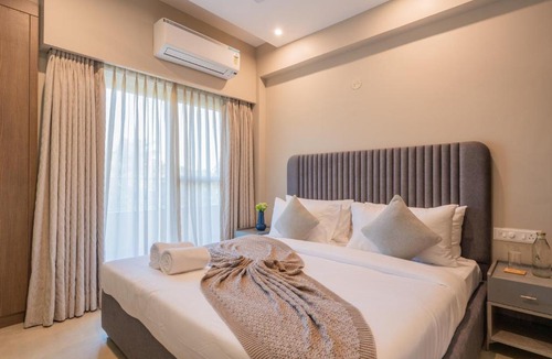 Candolim Apartment | Alaya Stays 3 BHK Veera Marina Penthouse with Pool & Lift