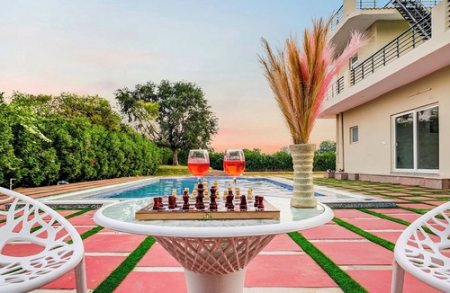 Faridabad Villa | Alaya Stays Lustra Farms With Pvt Pool