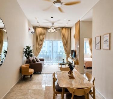 Klebang Besar Apartment | Ambience Residence Klebang l Sora Haven 2BR Cozy Japandi Retreat with Pool View