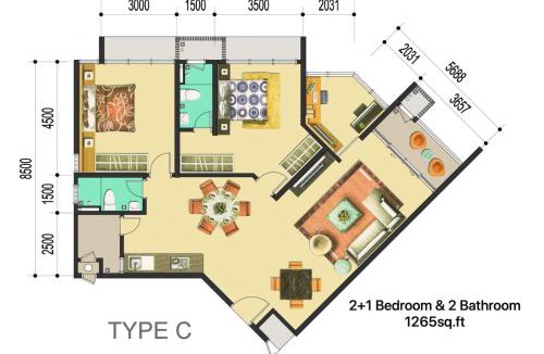 Malacca City Apartment | Atlantis Residence Melaka By ZENN STAYS MANAGEMENT