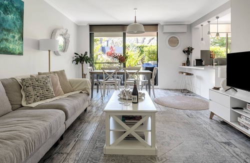 Manly Apartment | Chic designer garden apartment moments from beach!