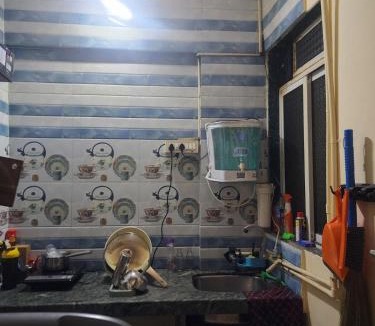 Ghansoli Apartment | Cozy 1BHK Near Airoli & Rabale 50In Smart TV AC