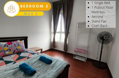 Shah Alam Apartment | #GA4, Comfy 2R2B Modern High-Floor Retreat