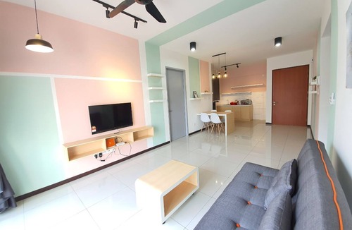 Kampung Bagan Dalam Condo | ❤️ Group Traveller | PG Sentral | Colorful #8pax ❤️