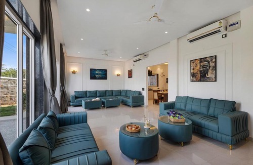 Taoru Villa | JP Farmstay 5-BHK Retreat with Kids' Room, Bar Area & Sit-out
