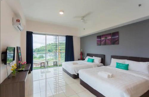 Tanjung Aru Apartment | KK studio B 2 Queen Bed and Netflix