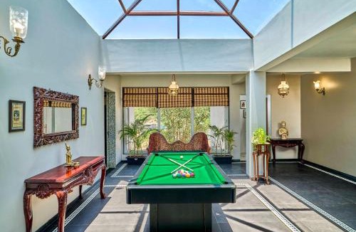 Kadadhe Villa | SaffronStays Blissfort - 5BHK Villa in Pawna with Infinity Pool, Games Room & Valley Views