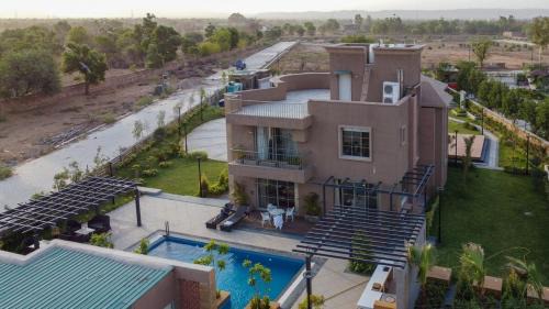 Jamwa Ramgarh Villa | Skyza Farms 3 BHK Snehzy Villa with Private pool, Gazebo and Garden