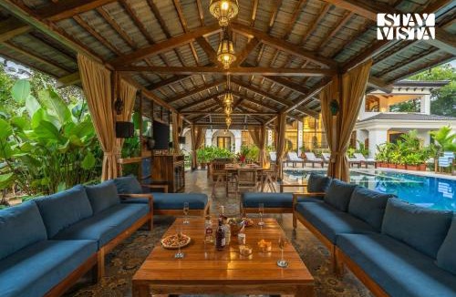 Vagator Villa | StayVista at Casa Dos Reis with Lawn & Pool