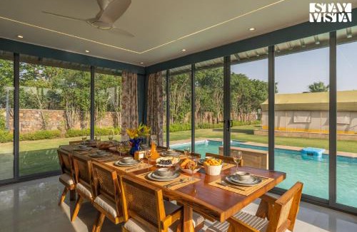 Gurugram Villa | StayVista at Kaimalgarh Aravalli Estate with Private Pool & Lake