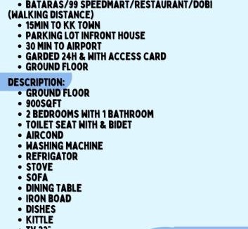 Kota Kinabalu Apartment | University Condo Apartment 1 UCA 1 Whole Apartment