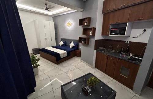Noida Apartment | Velvet Wines Studio -Blue Smoke