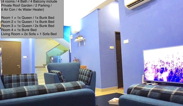 3 Storeys Penthouse 4 rooms 4 Bath 4 Balcony including a Private Garden