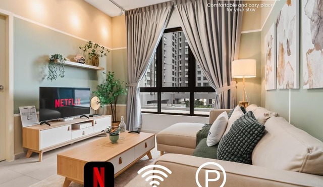 4BR Matcha-Inspired Home at Meta Residence by RumaBnB