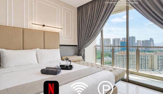Calming Blue Studio 4Pax Dorsett by RumaBnB