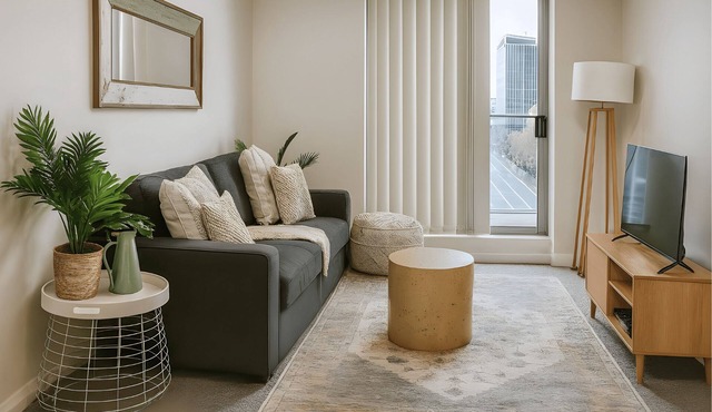 Chatswood- HELP1 Help Street - Stylish 1BR with Balcony Pool Views Near Chatswood Station