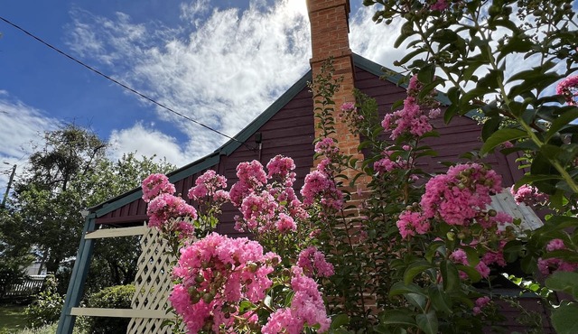 Historical workers cottage in the Main Street of Texas