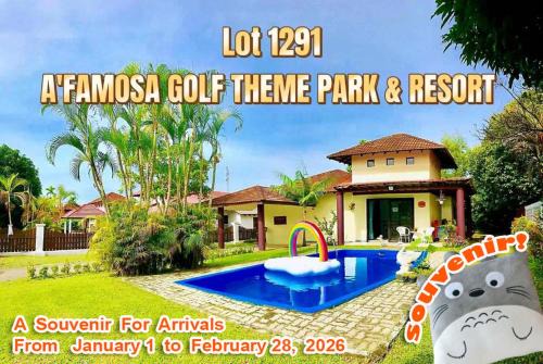 Melaka AFamosa Resort D'amour Comfortable and Healing With Theater Projector Private Villa With Garden View Swimming Pool Seasonal Christmas Theme
