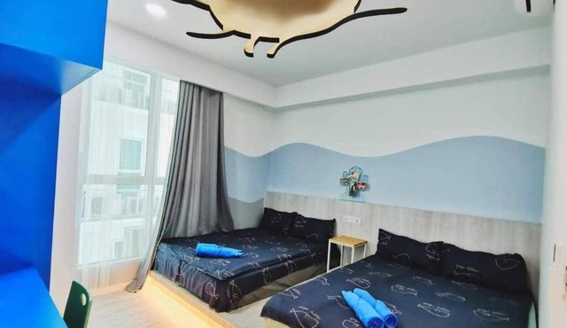 reSTARY - Ocean, Sutera Avenue Infinity Pool - Imago Opposite - KK City- 4BR,12Pax 来沙旅 海洋主题公寓 - 无边际日落海景泳池 - Imago商场对面 - KK市中心 - 4房12人