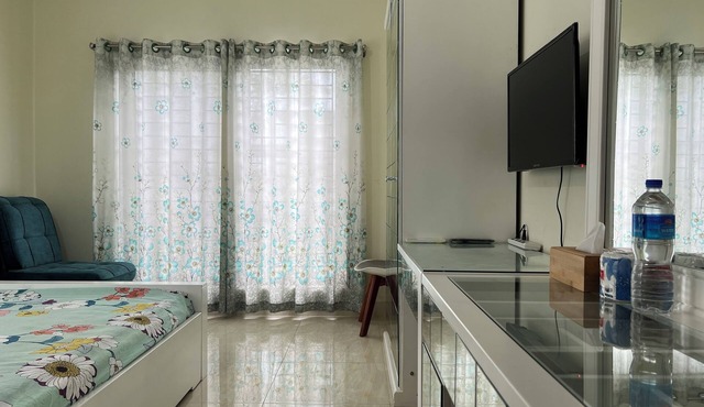 Roof top One Bed Fully Furnished Apartment with Kitchen, small Living & Bathroom