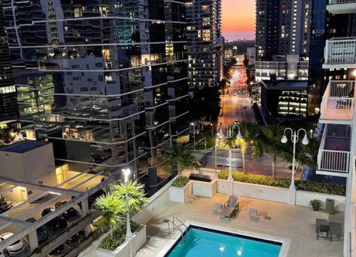 Rooftop Pool with Water View in Miami