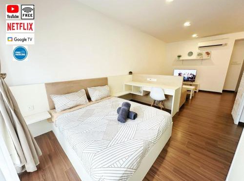 Silksky Service Apartment -1BR, 4pax - Free Parking, Netflix, High speed WIFI - Near The MINES, Serdang, IOI City Mall, UTAR, UPM, Cheras Selatan