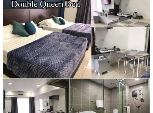 Studio Room Aeropod Near Airport,KK City,Tg Aru Beach for 4 pax