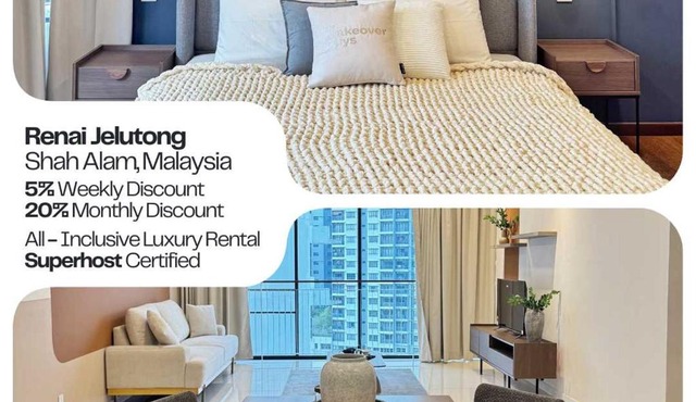 The Jelutong Trio, Spacious 3-Bedroom Luxury Stay