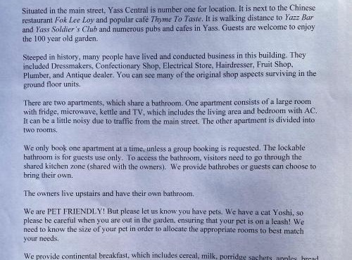 Yass Central Bed & Breakfast