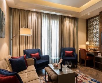 Executive Suite with 15 % OFF ON FOOD & Soft beverages/15% off on Laundry services//1+1 happy hours at Kokkinos from 6-8 pm on IMFL drinks// INR 500 SPA discount